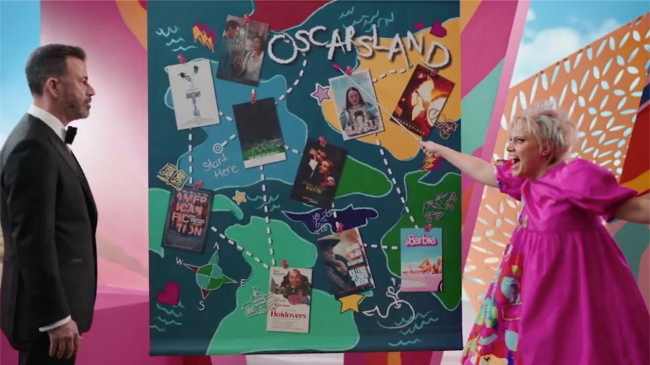 Jimmy Kimmel croise Barbie Bizarre, Ryan Gosling et America Ferrera sur la route des Oscars [teaser]