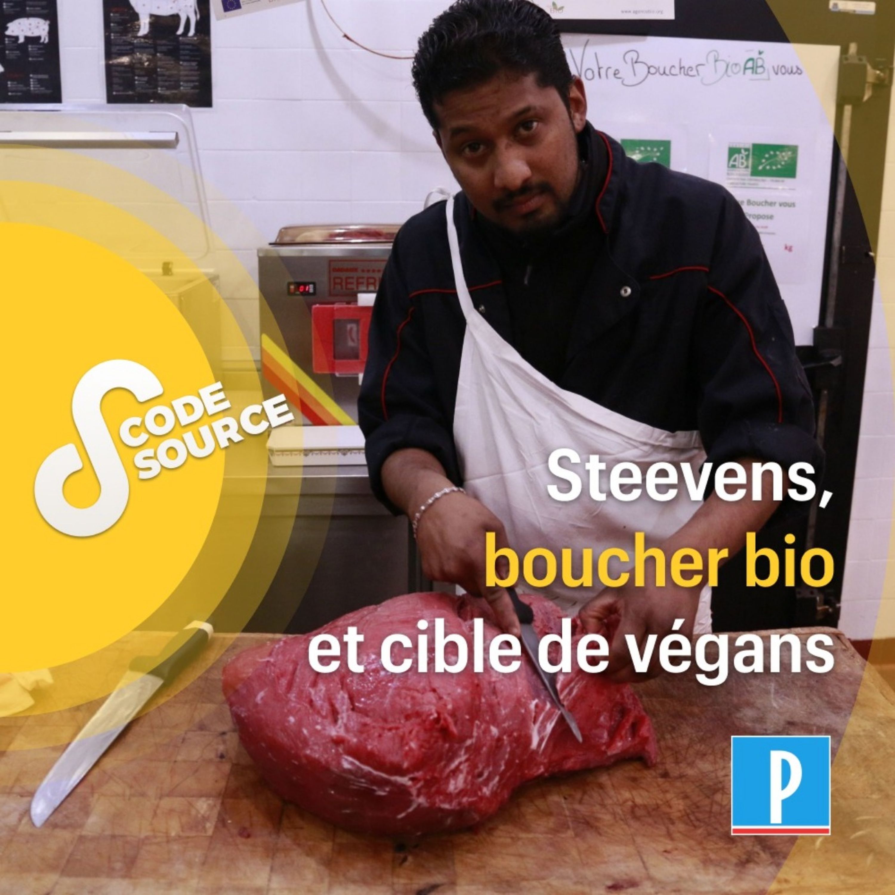 Steevens, boucher bio et cible de végans