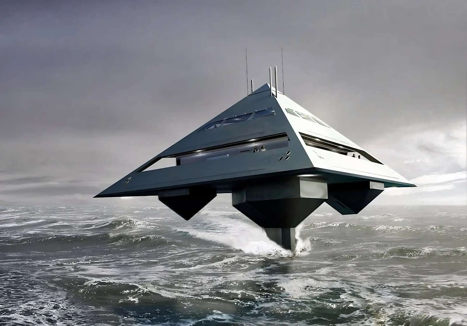 Une pyramide qui flotte et vole à 70 km/h : ce yacht de luxe complètement dingue a bien failli...