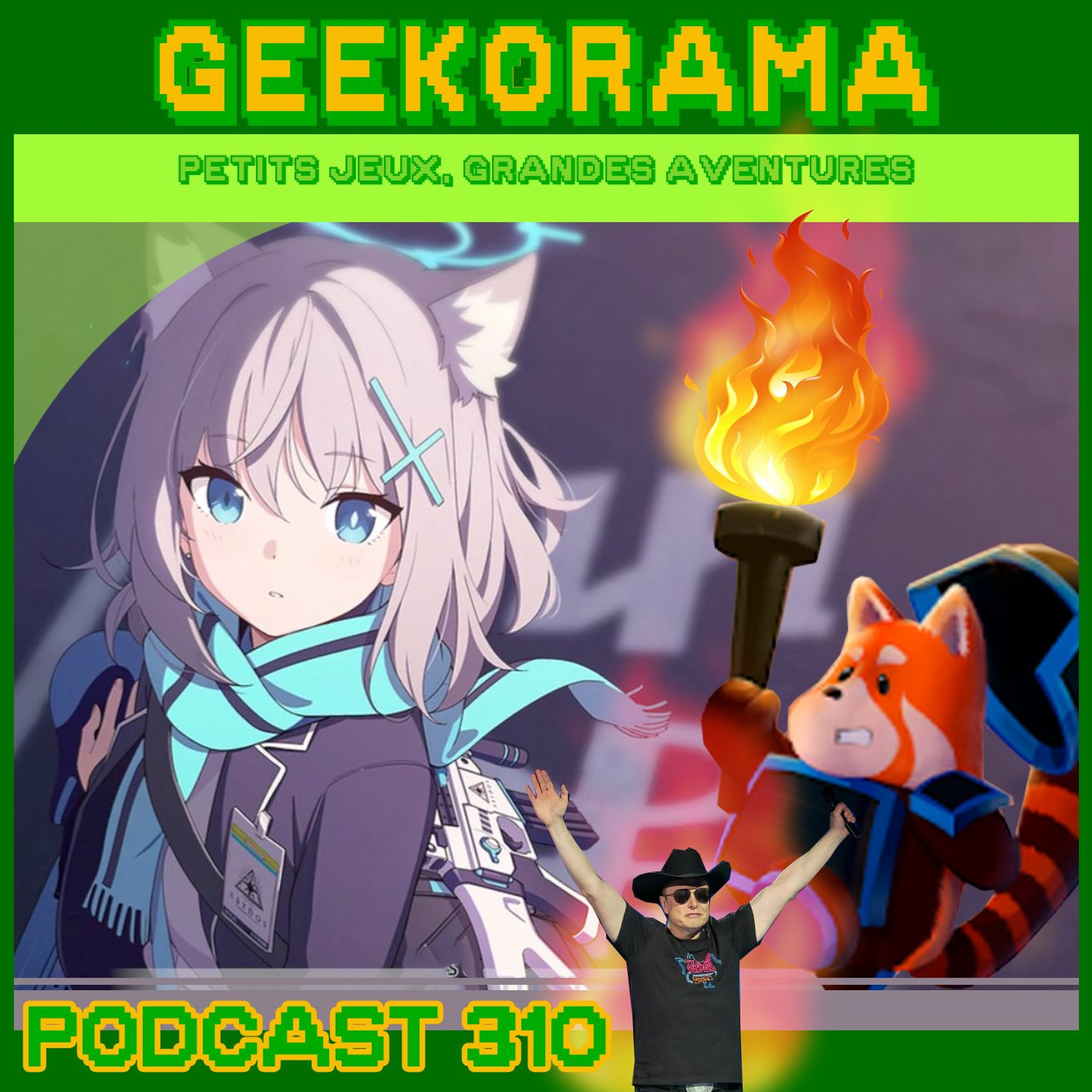 Épisode 310 GeekOrama - Blue Archive & Fire Panda | IC : Elon Musk, pt. 2
