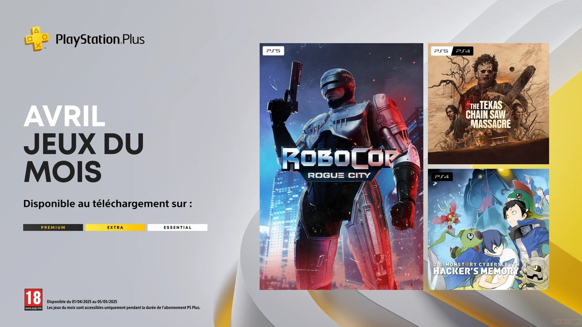 PlayStation Plus : les jeux d'avril 2025
