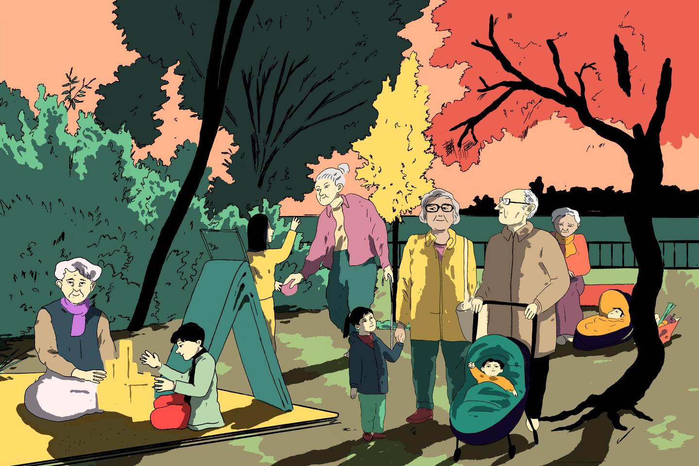 Les grands-parents chinois, véritables nounous à plein temps