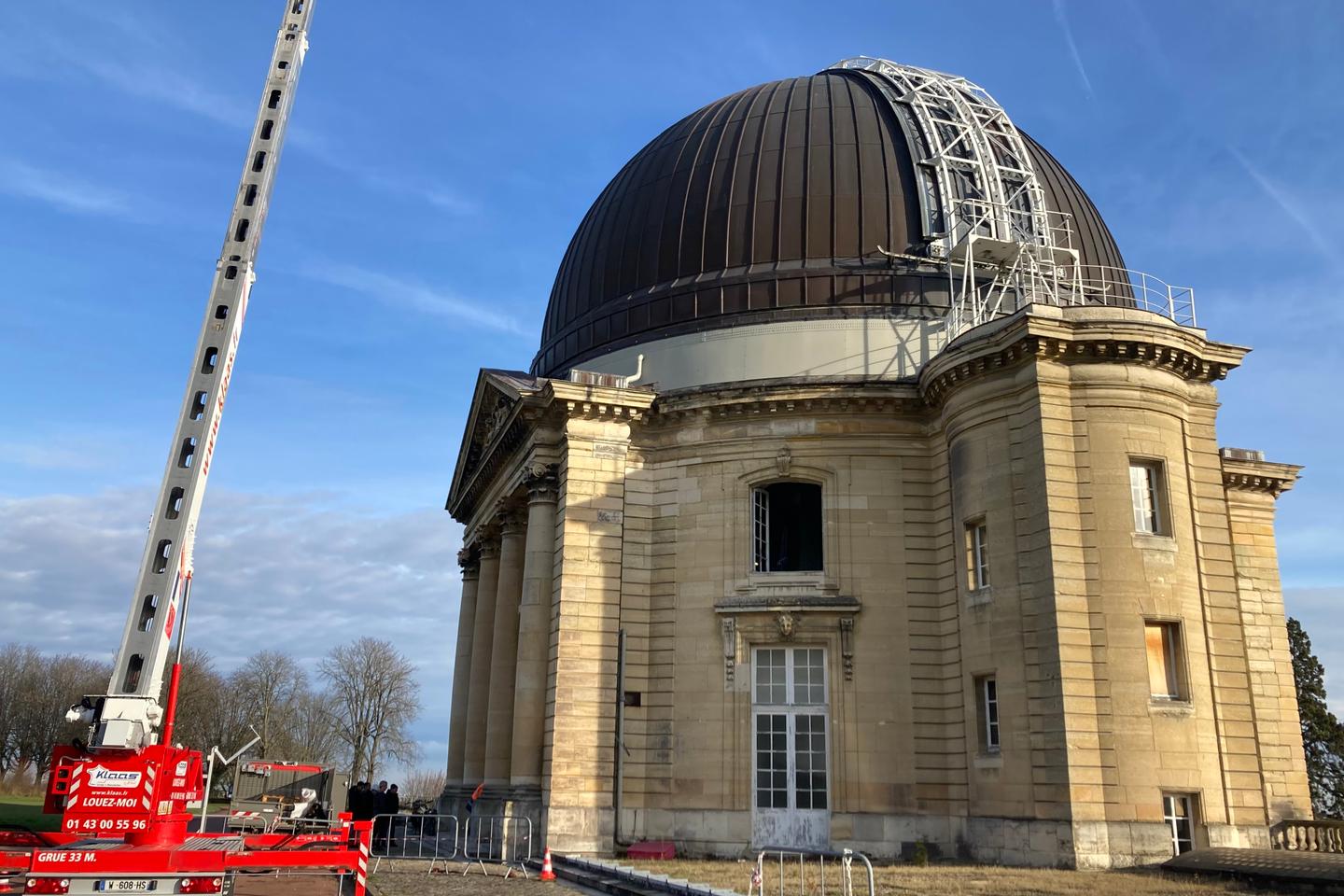 La grande lunette de l???Observatoire de Meudon recouvre la vue