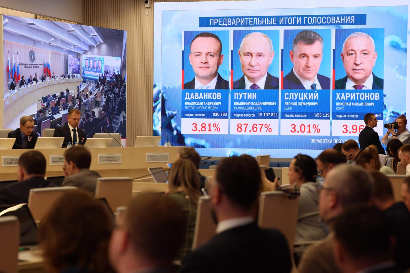 En Russie, l???ampleur de la fraude lors du scrutin présidentiel commence à apparaître