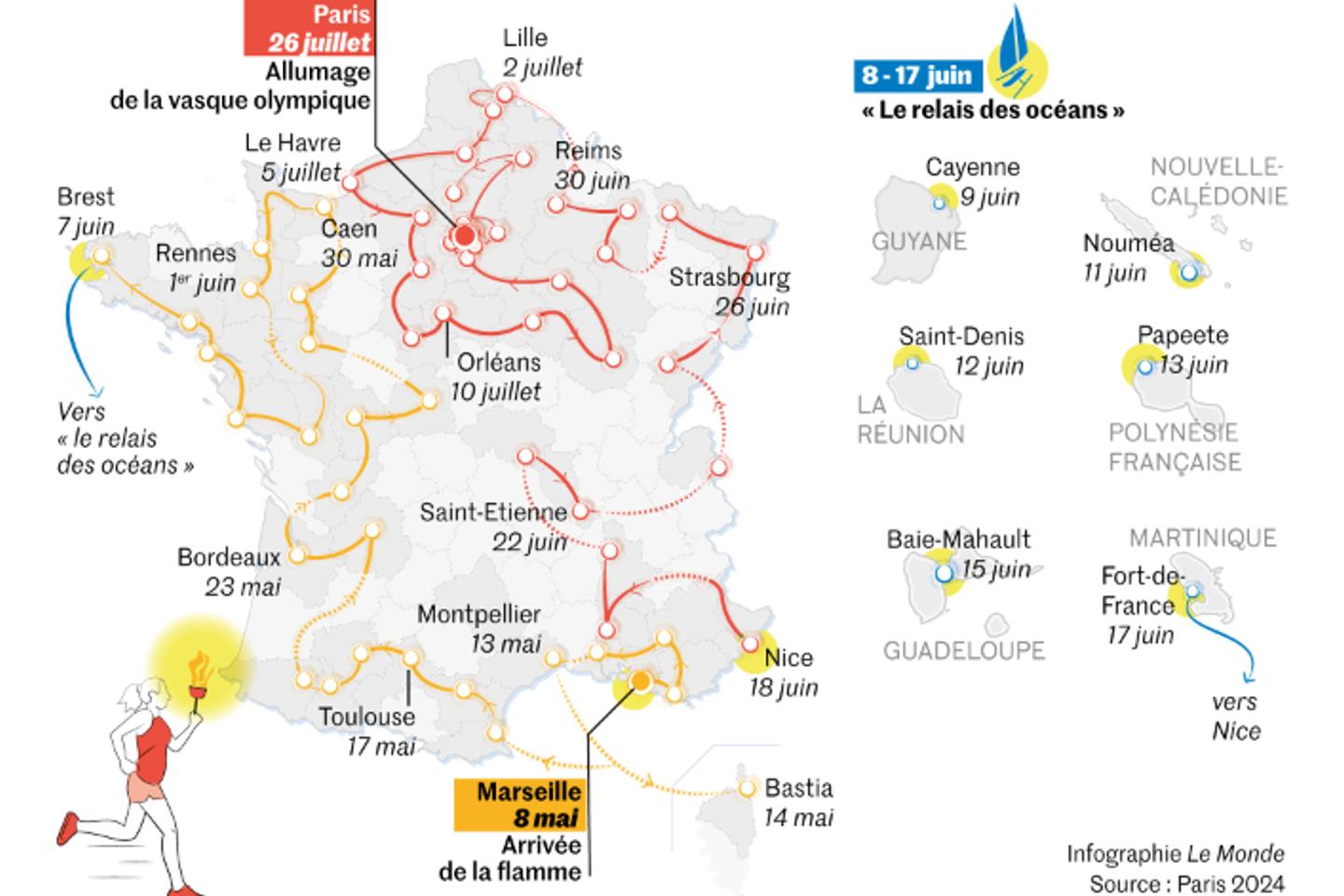 La flamme olympique passe-t-elle près de chez vous ? Consultez notre calendrier