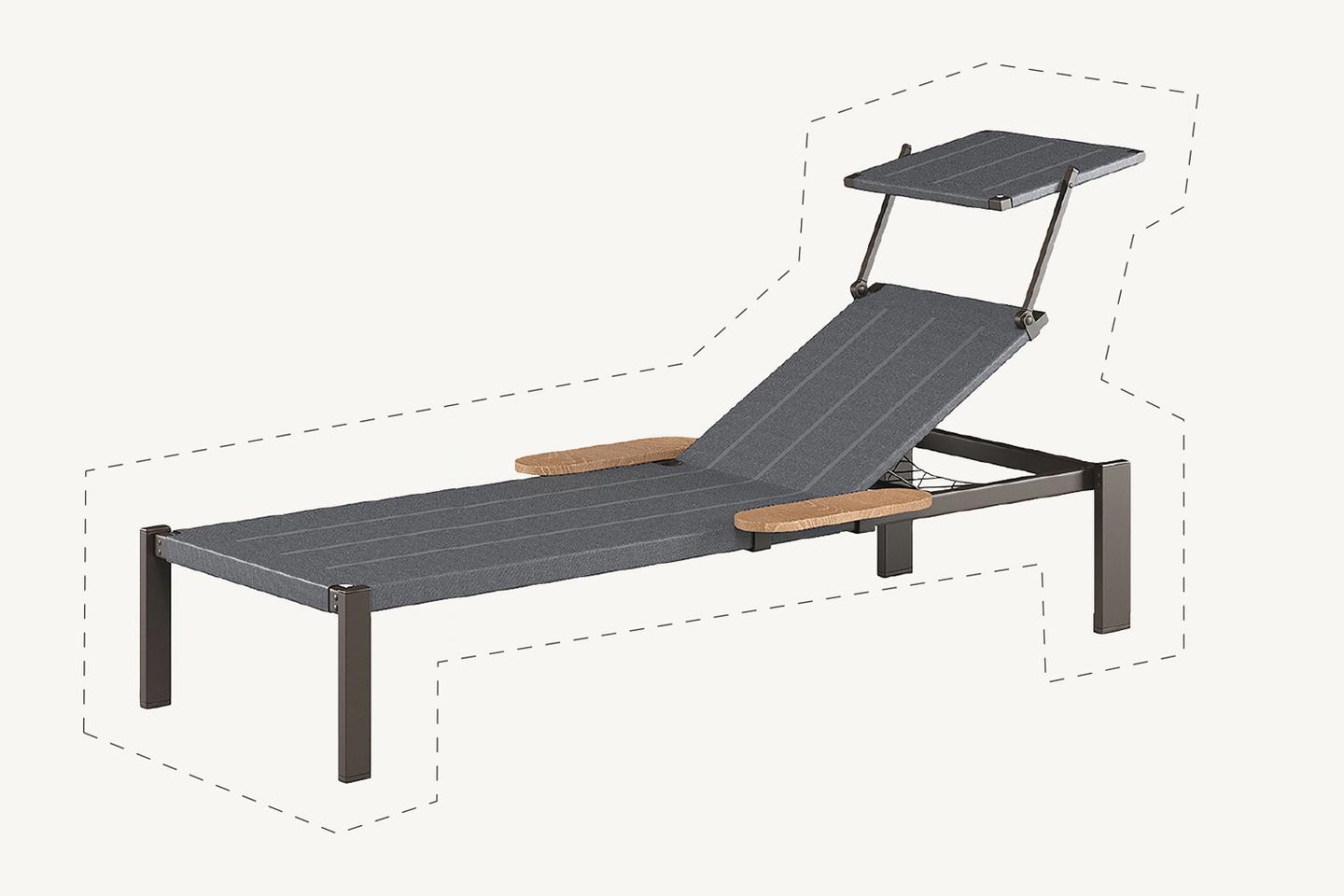 Le lit de piscine, sous le soleil exactement