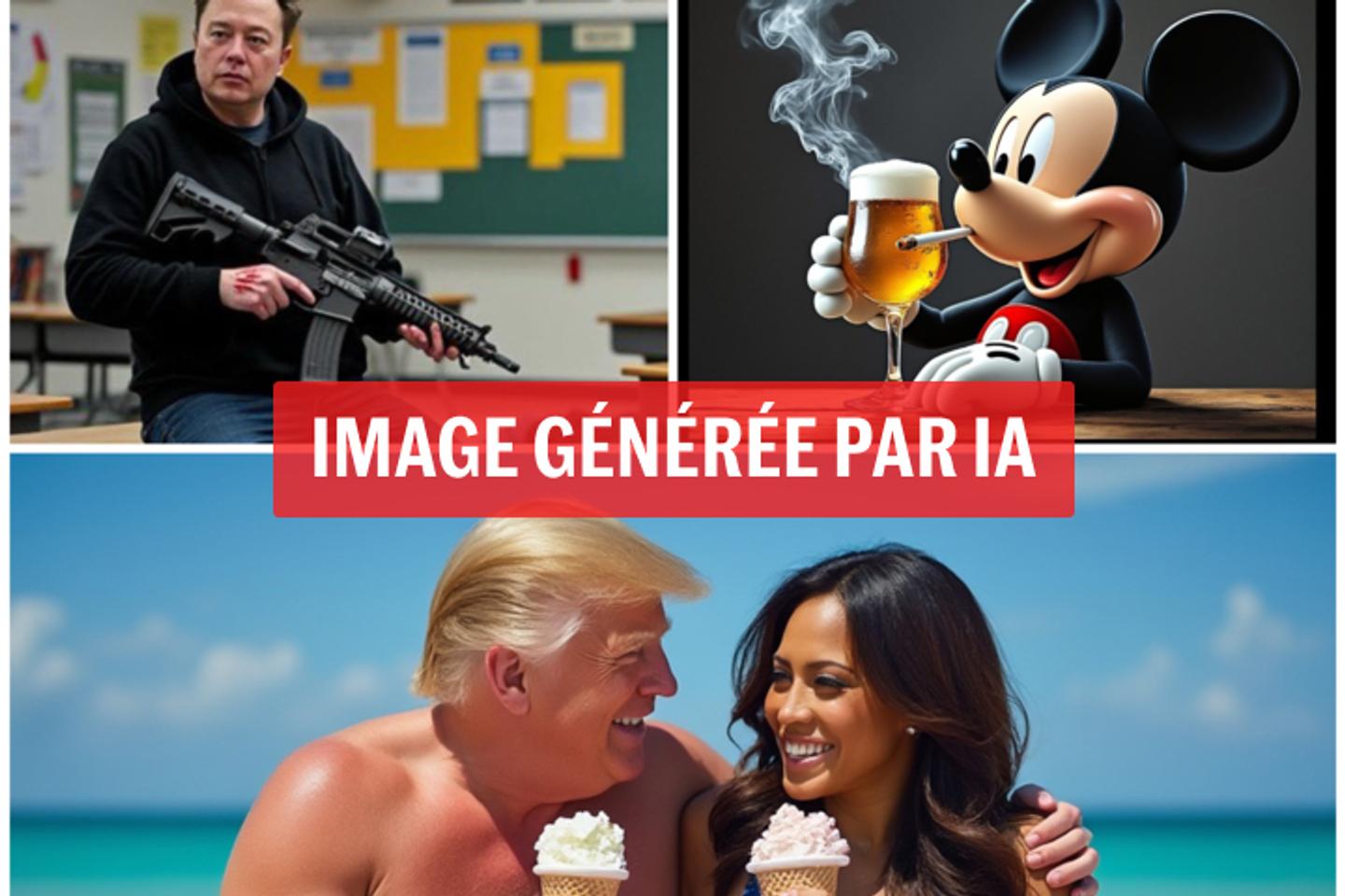 Mickey Mouse drogué, Elon Musk en tueur de masse??? Grok, l???IA génératrice d???images qui...