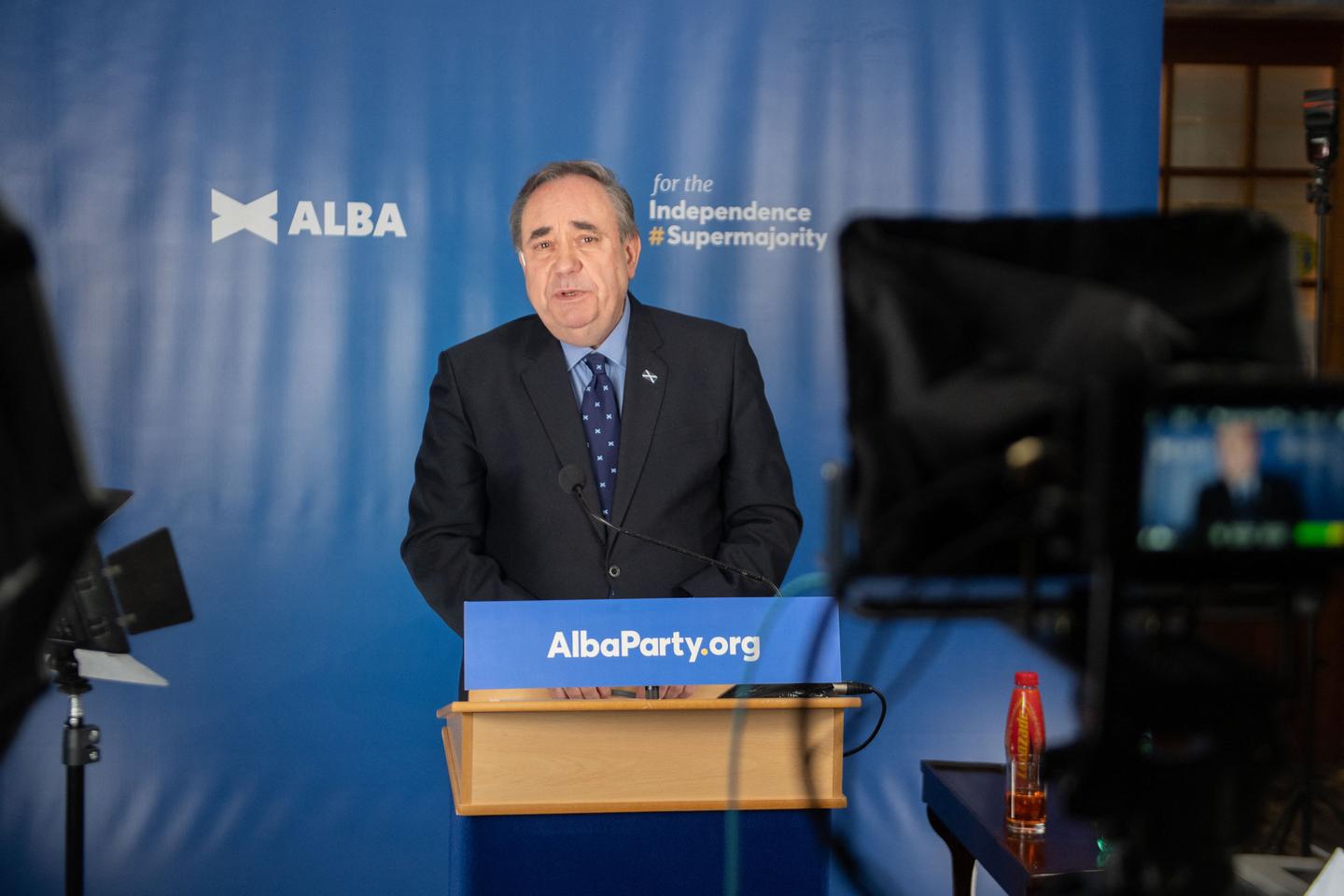 Alex Salmond, ancien premier ministre écossais et fondateur du parti indépendantiste Alba, est...