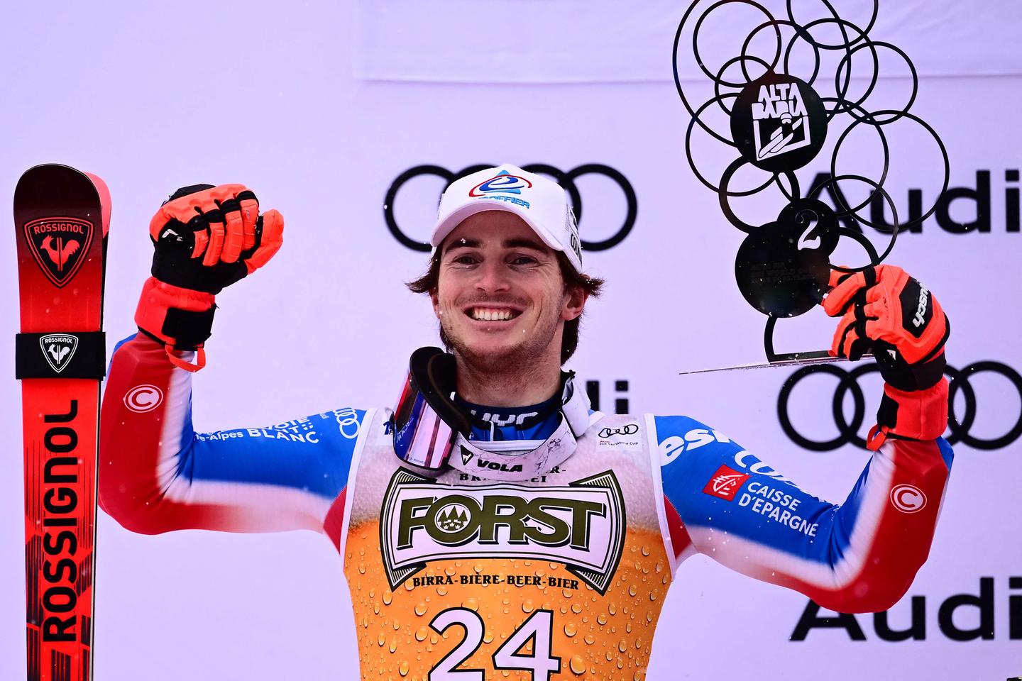 Ski alpin : le Français Léo Anguenot deuxième du slalom géant d’Alta Badia derrière le roi...