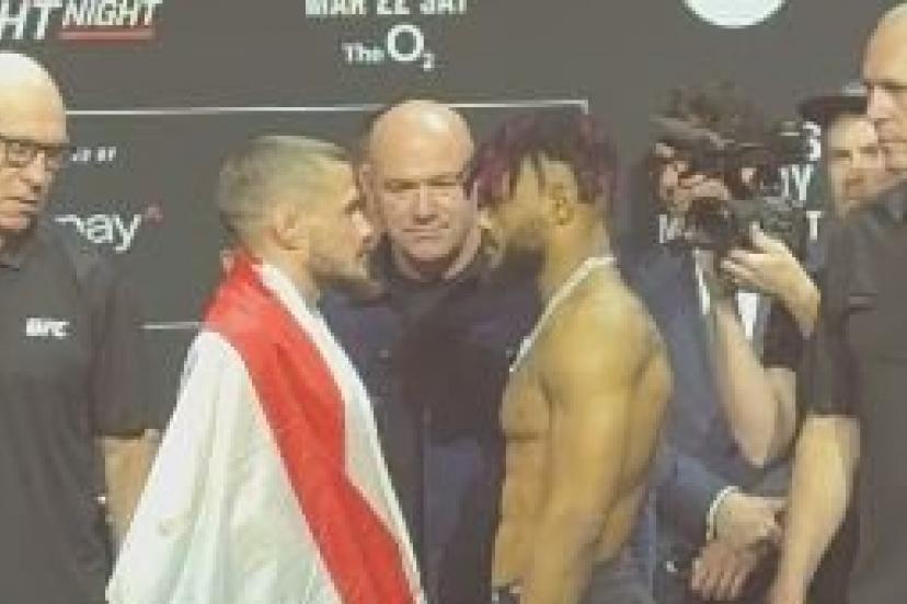 Le face-à-face respectueux entre Morgan Charrière et Nathaniel Wood avant l'UFC Londres
