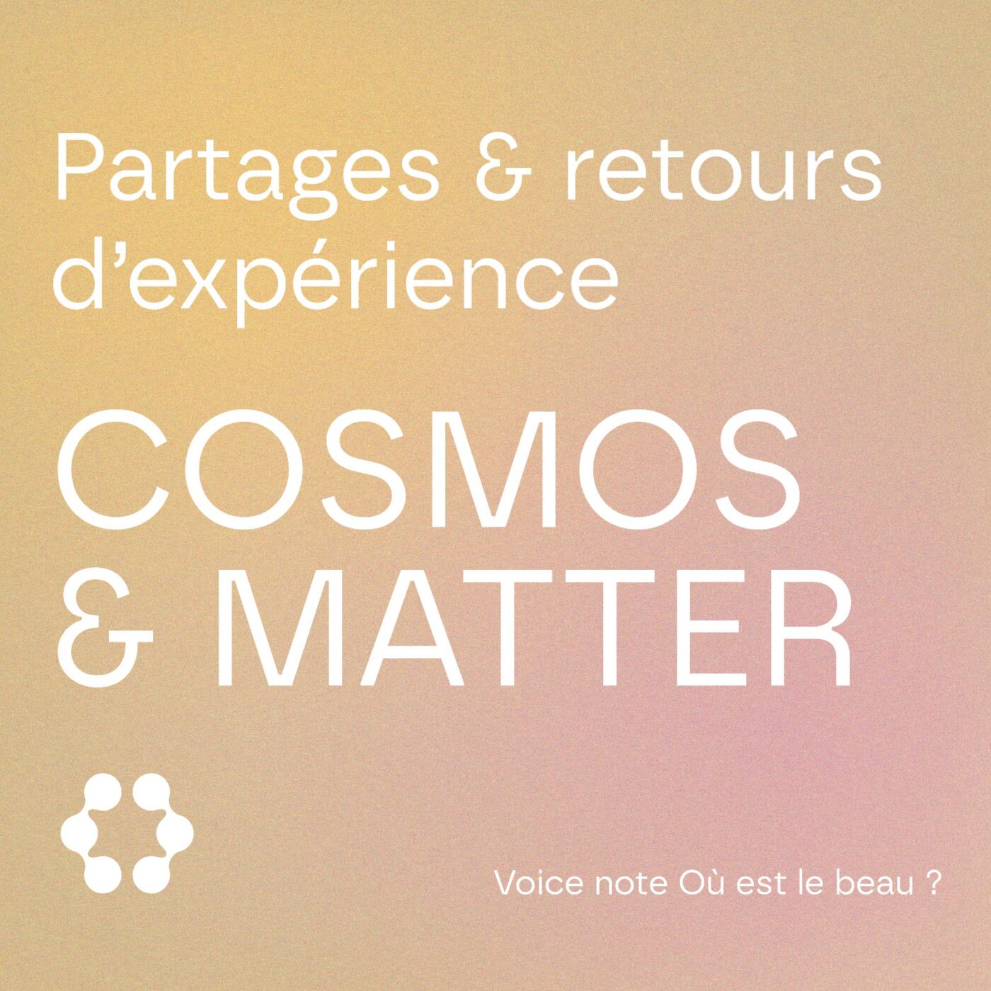🎤[Voice Note] Partages et retours d’expérience • Cosmos and Matter 