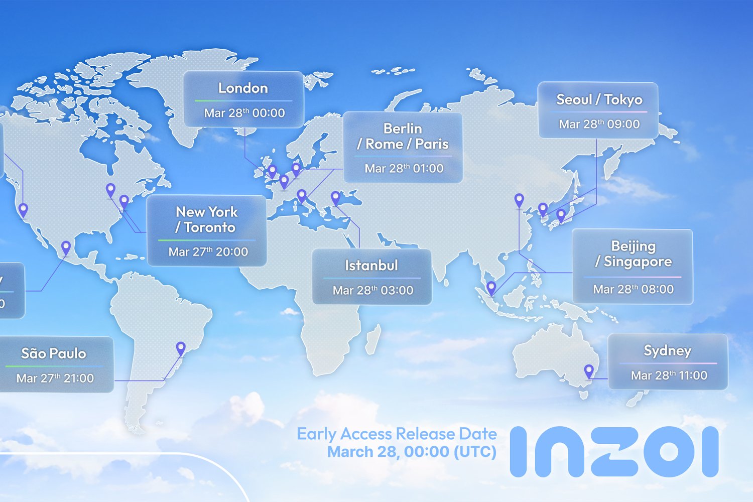 inZoi : on connait désormais l’heure de sortie du jeu pour les différentes régions du monde
