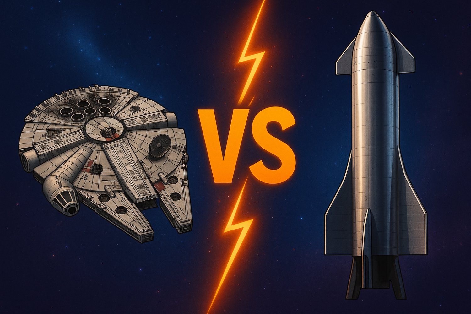 SpaceX Starship vs Faucon Millenium : qui est vraiment le plus rapide ?