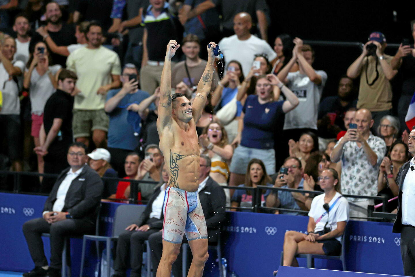 JO 2024 : Florent Manaudou remporte la médaille de bronze sur 50 m nage libre