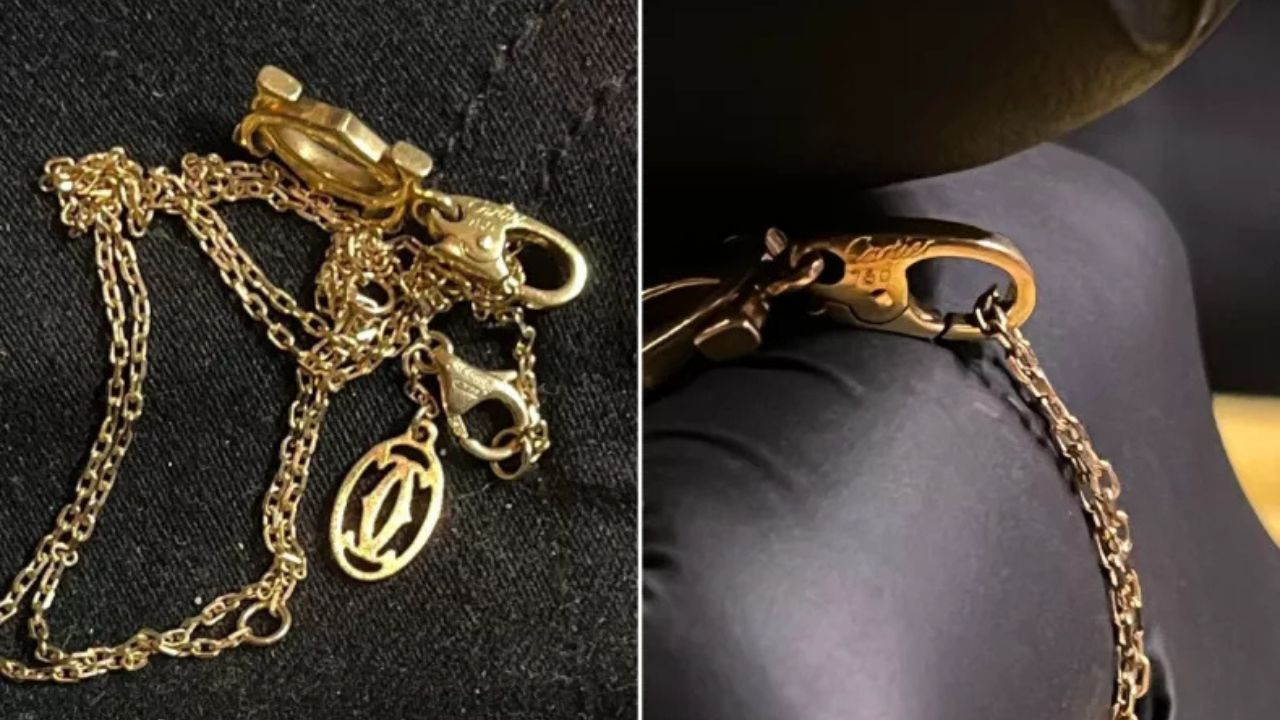Un chanceux trouve un collier Cartier vintage en or 18 carats dans une poubelle, son prix à la...