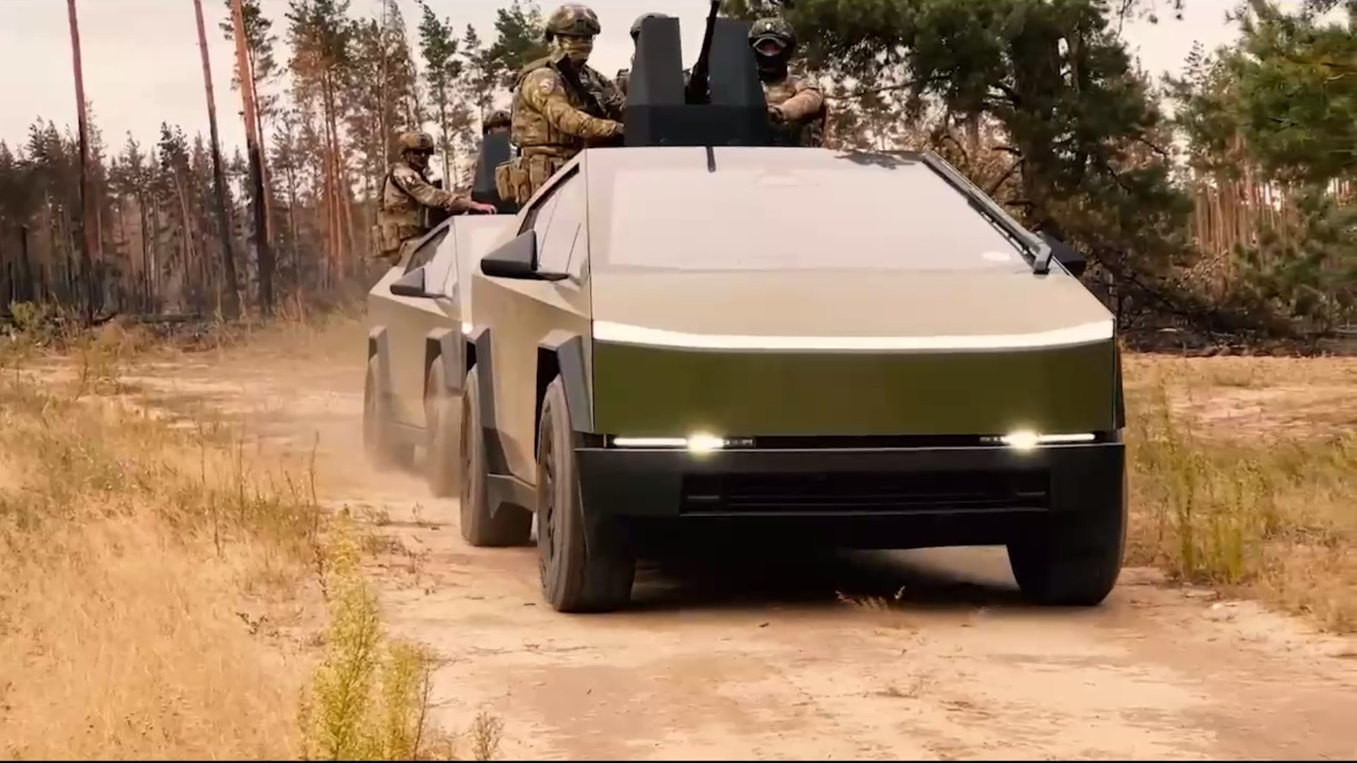 Ramzan Kadyrov a mis la main sur d???autres Cybertruck pour ses militaires tchétchènes