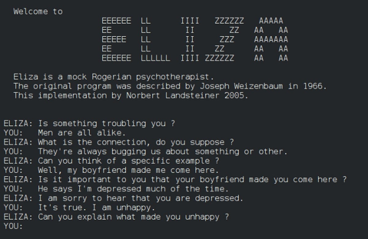 Des chercheurs ont ressuscité ELIZA, le premier chatbot au monde développé il y a plus de 60 ans