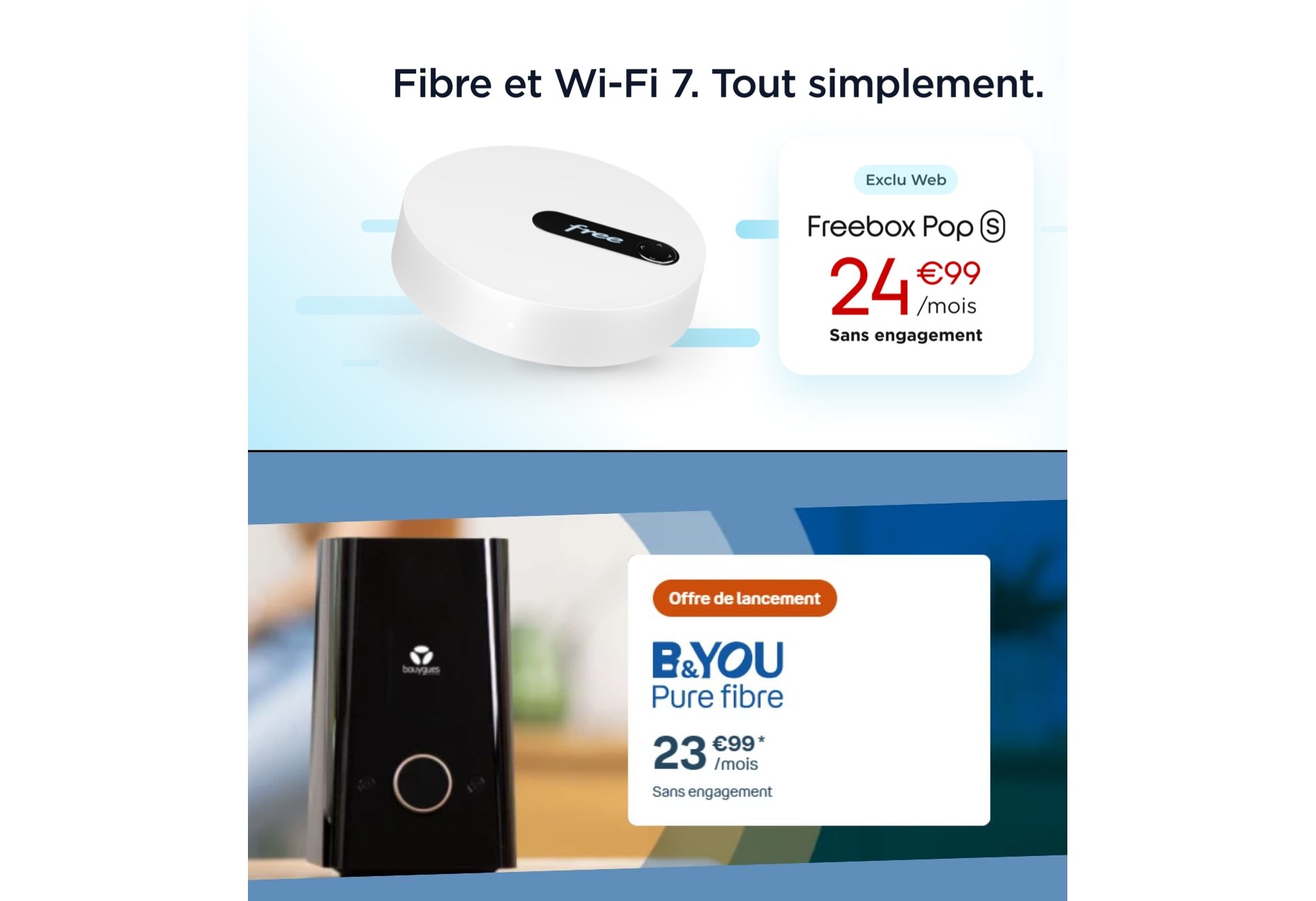 Offre fibre sans engagement : Free répond à Bouygues Telecom