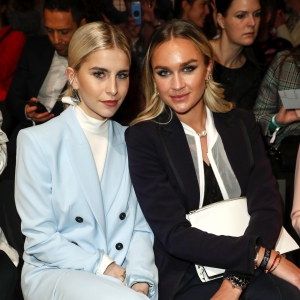 Caro Daur and Nina Suess during the Marc Cain Fashion Show Autumn/Winter 2019