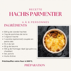 Recette d'hachis parmentier !
