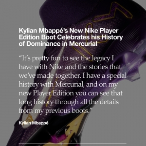 La nouvelle chaussure Nike Player Edition de Kylian Mbappé célèbre sa toute-puissance avec la Mercurial