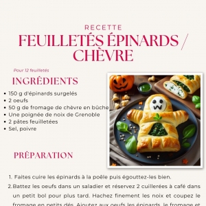 Recette de feuilletés épinards / chèvre !