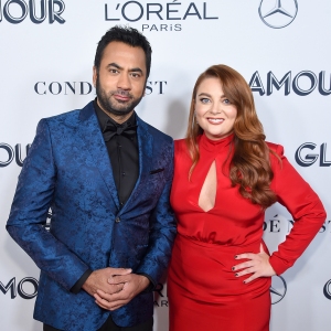 Kal Penn and Samantha Barry attend the 2019 Glamour Women