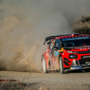 Photo du rallye WRC du Mexique avec Citroën.