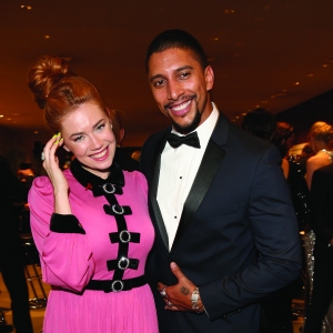 Palina Rojinski and Andreas Bourani during the 25th Opera Gala