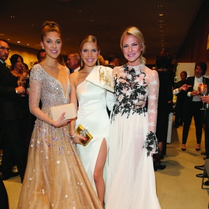 Paulina Swarovski and her sister Victoria Swarovski and Valentina Pahde during the 25th Opera Gala