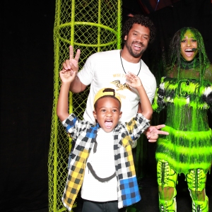 Future Zahir Wilburn, Russell Wilson and Ciara at Nickelodeon Kids