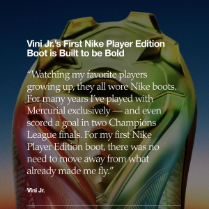 La premiÃ¨re chaussure Nike Player Edition de Vini Jr. mise sur l'audace
