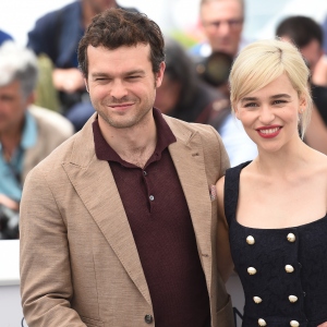 Actors Alden Ehrenreich and Emilia Clarke attend the Solo: A Star Wars 
