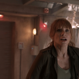 Claire and Franklin in Jurassic World: Fallen Kingdom
