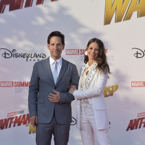 Actors Paul Rudd and Evangeline Lilly attend the European Premiere