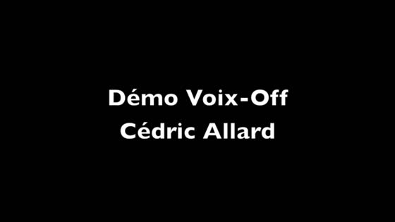 Bande demo voix off Cedric Allard