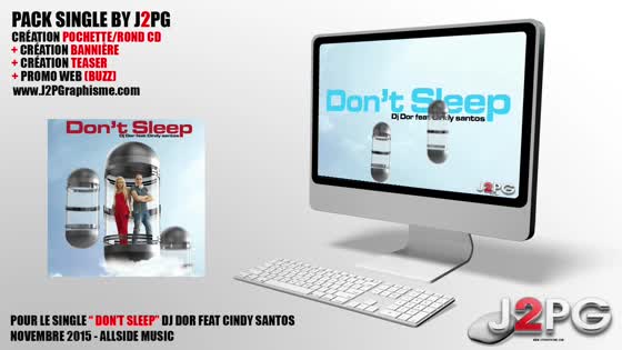 Single Dont's Slepp - Dj Dor feat Cindy Santos (Design Promo Web J2PG)